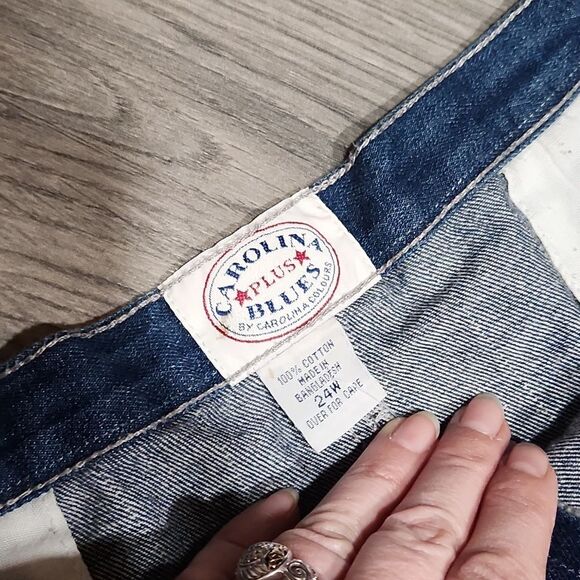 Vintage Carolina Blues Maxi Pin Striped Denim Skirt - Picture 4 of 6